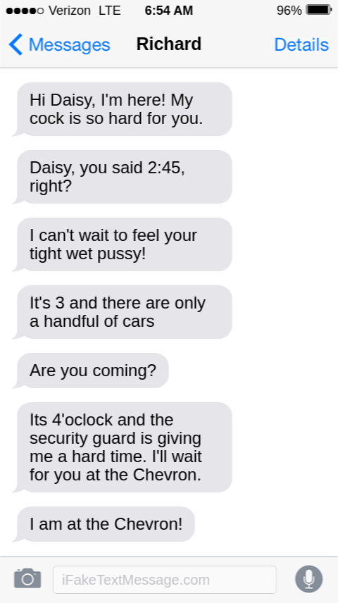 Richard relentless texts Daisy